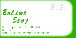 balint stoj business card